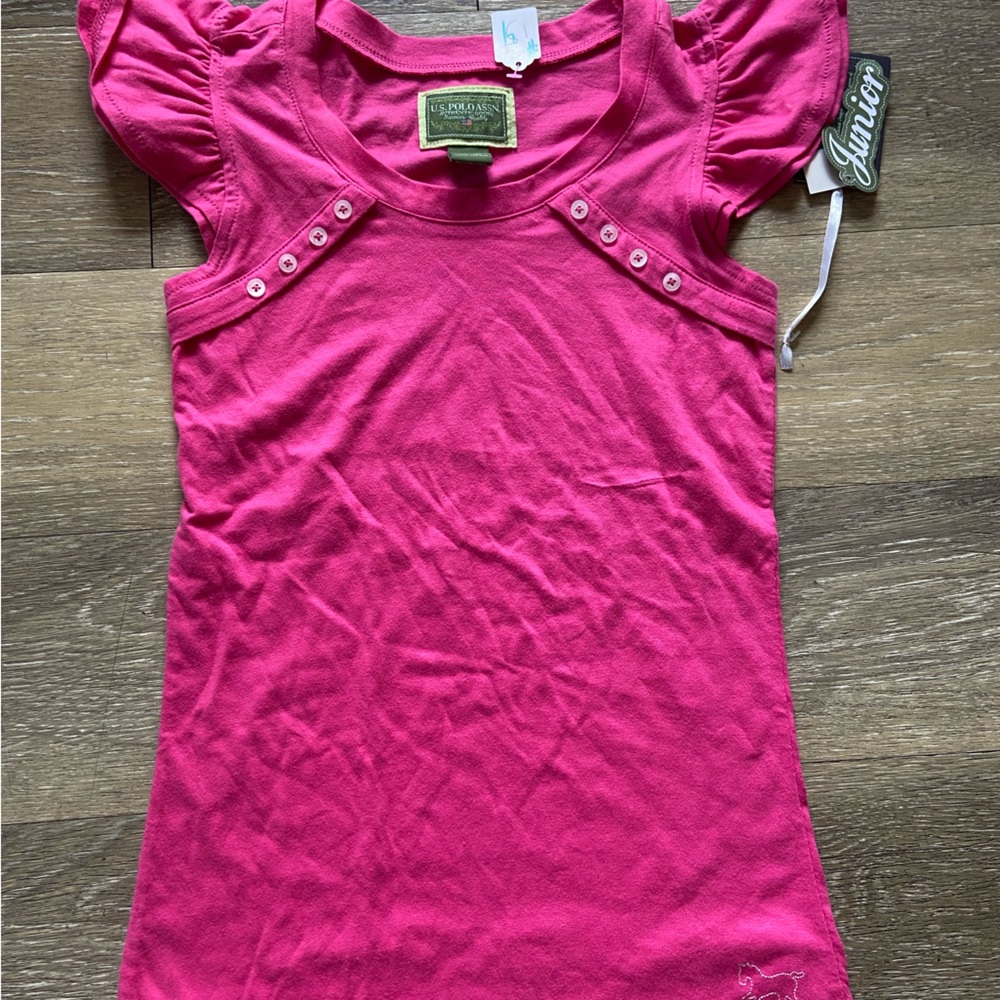 Hot pink U.S polo Assn junior Top